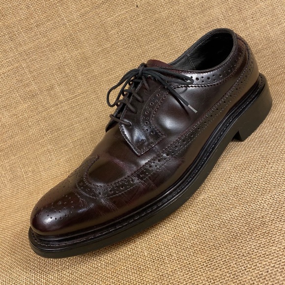 Men’s oxfords wing tip Vintage Jarman burgundy 8.5 main image 5